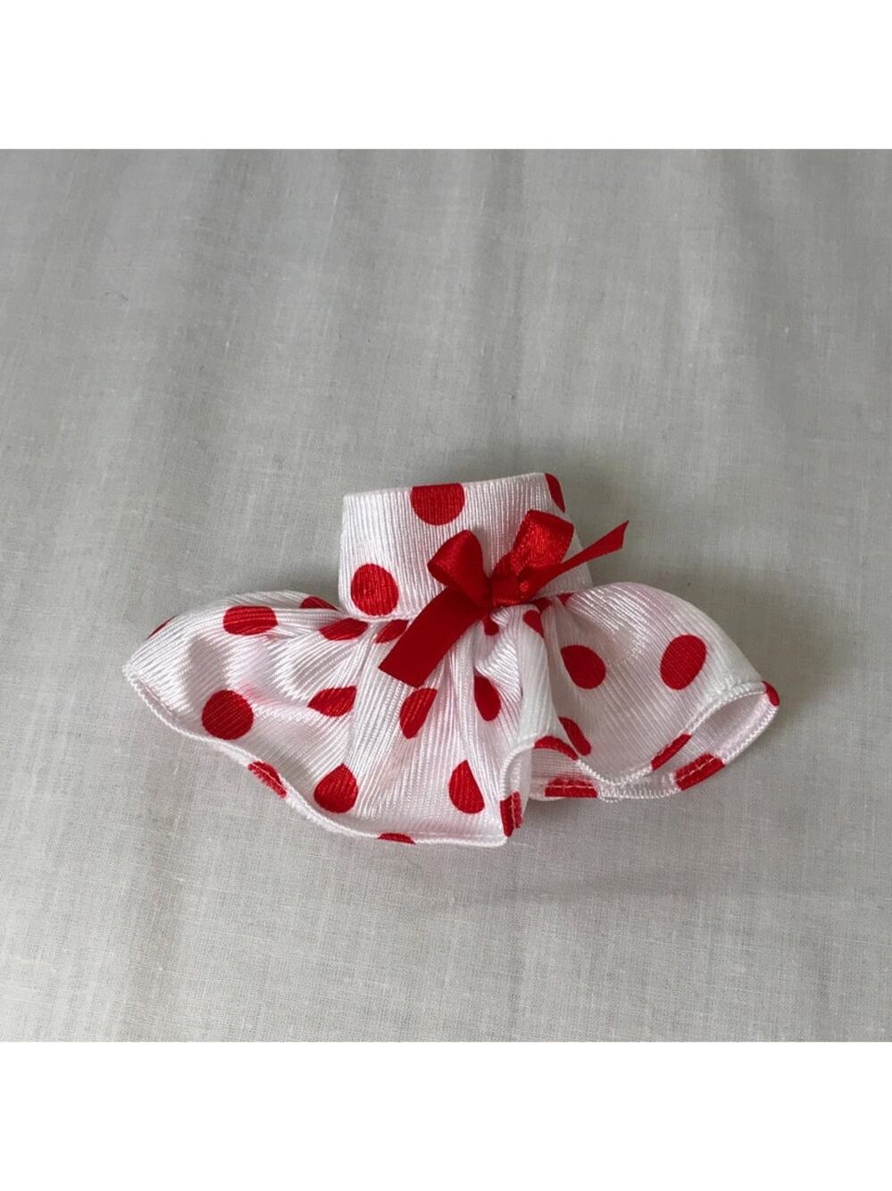 Claus Couture The Elf on the Shelf Christmas Polka-Dot Bow Doll Skirt